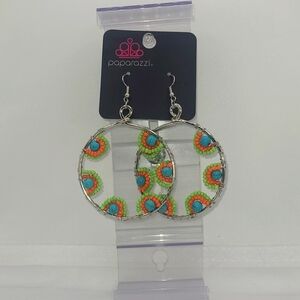 Paparazzi Costume Multi Color Hoop Earrings